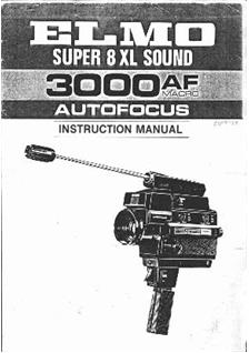 Elmo 3000 AF manual. Camera Instructions.